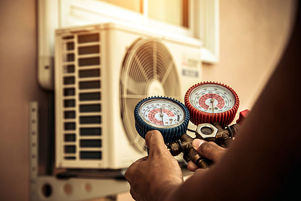 Professional Ductwork Repair technician working in Otis, MA